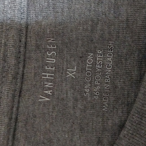 Van Heusen Heather Chest Shirt, Men's X-Large, Gry/Gargoyle - Picture 6 of 8